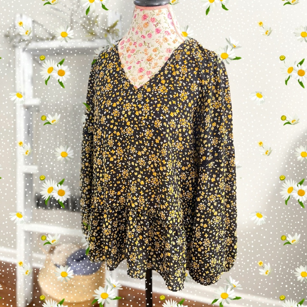 Nordstrom Rack Pleione XL Chiffon Blouse